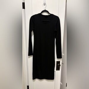 WILFRED | Aritzia | Long Sleeve Slit Dress | Black | Size M